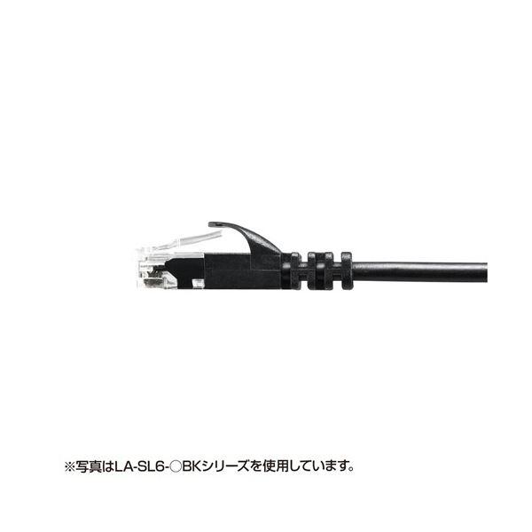 （まとめ） サンワサプライカテゴリ6準拠極細LANケーブル ホワイト 10m LA-SL6-10W 1本 〔×3セット〕_2