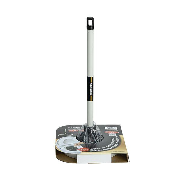 （まとめ） テラモトトイレのつまりとりFIT ワイド（節水便器対応） 短柄トレイ付 CL-421-080-0 1個 〔×3セット〕の画像