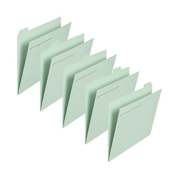 （まとめ） プラスカットフォルダー 5山 A4 マチなし ブルー FL-065IF 1パック（5冊） 〔×10セット〕の画像