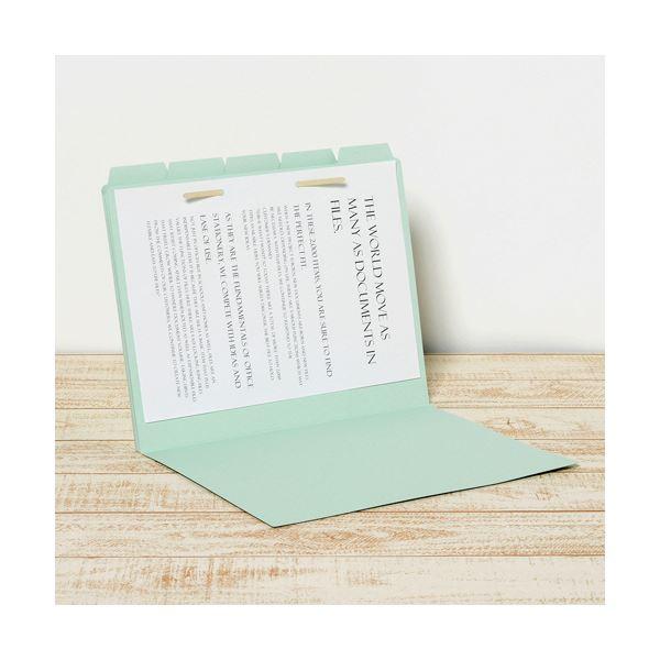 （まとめ） プラスカットフォルダー 5山 A4 マチなし ブルー FL-065IF 1パック（5冊） 〔×10セット〕の画像
