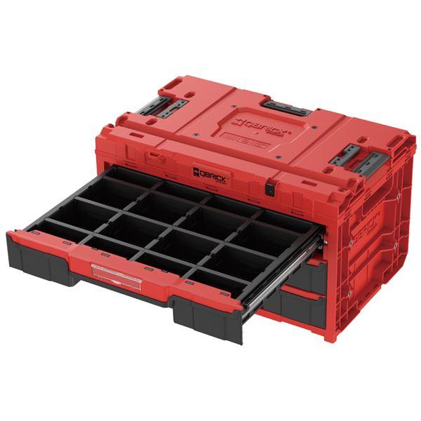 QBRICK キューブリック QS1 ツールボックス 3段 赤 SKRQONED3CZEPG003 工具 作業工具 道具 ツール DIY_1