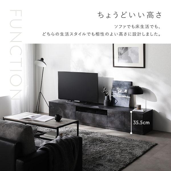 テレビボード 引出しタイプ 約幅150cm ガラス引出し収納75cm＋引出し収納75cm ストーングレー ワイド 組立品_15