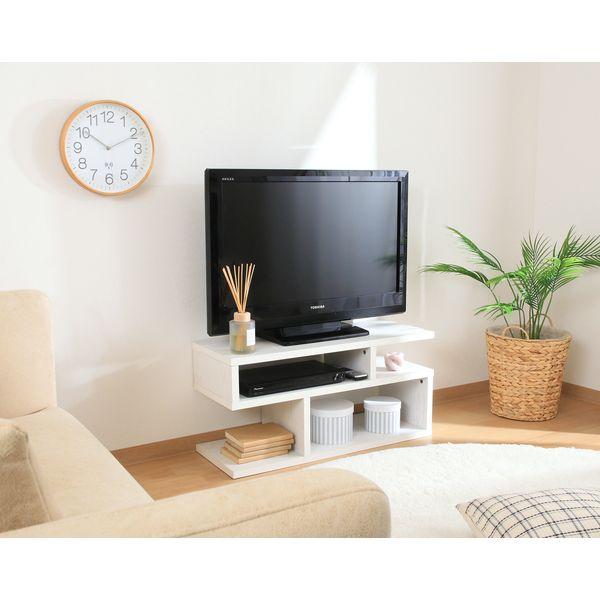 【新品/テレビ台】白×オーク(幅80cm) S字型TV台 約80cm幅 オークホワイト 組立品 : 冷え性グッズなら健康