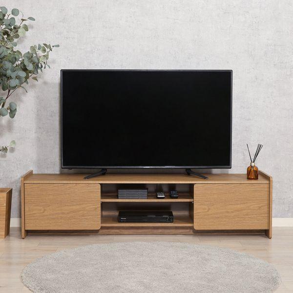 ヘーゼル TVボード 約160cm幅 ミドルブラウン 組立品 : 冷え性グッズ