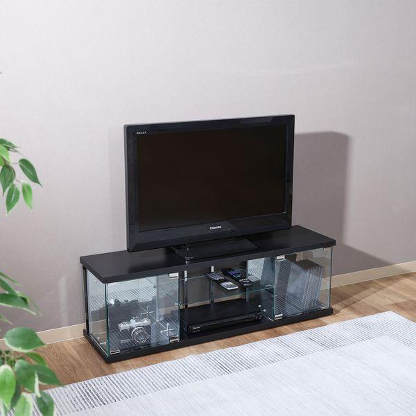 ガラスコレクションTVボード BK ブラック 組立品_2