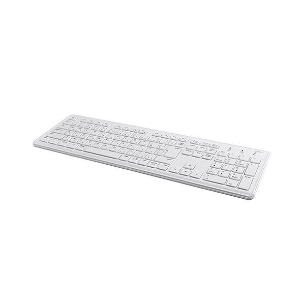 ナカバヤシ ミヨシ超静音 無線静音フルキーボード ホワイト FKB-R249W 1台_3