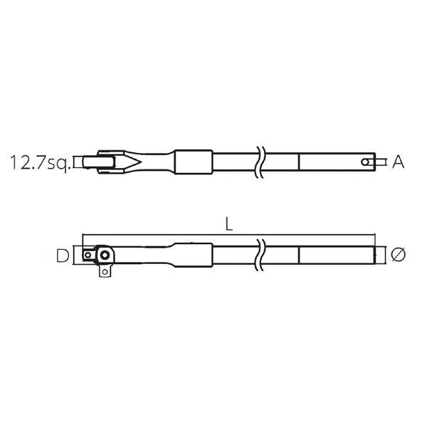 KTC 京都機械工具 12.7SQ 超ロング スピンナハンドル BS4-780 工具 ツール DIY 作業工具_1