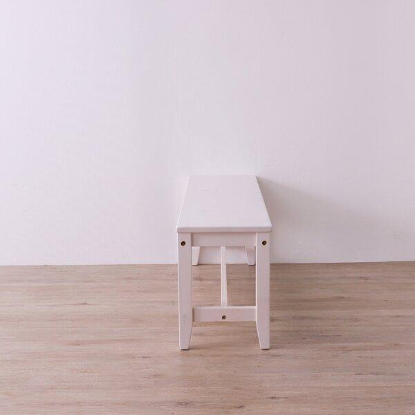 北欧風 ベンチ/ダイニングベンチ 〔ホワイト〕 幅115×奥行32×高さ43.2cm 木製 パイン材 〔リビング 勉強部屋〕 組立品_4