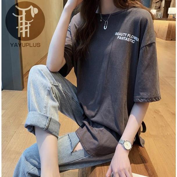 チュニック スリット入りTシャツ tシャツ 文字 レディース 着痩せ 肌見せ セクシー 半袖Tシャツ 代引不可｜kstshops｜10