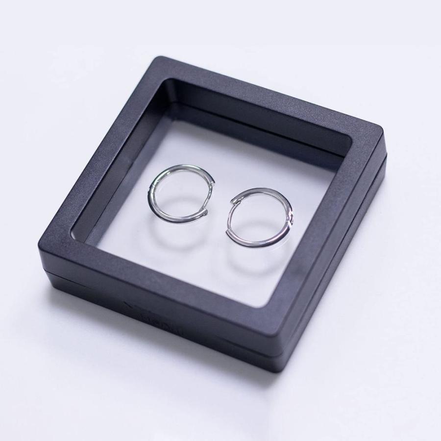 イヤリング シルバー ゴールドストーン