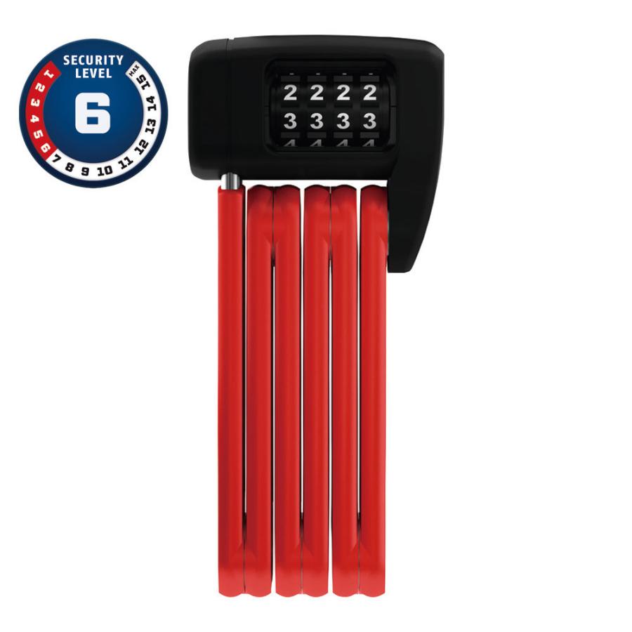 ABUS ダイヤル式ブレードロック 赤 ABUS 自転車 ロック 鍵 アバス ブレードロック BORDO LITE MINI