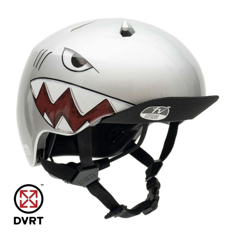 bern バーン キッズヘルメット NINO2 DVRT METALLIC SILVER SHARK BITE