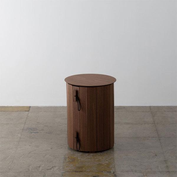 IKIKI ゴミ箱 フォルダブルコードビン ウォルナット Foldable Cord Bin
