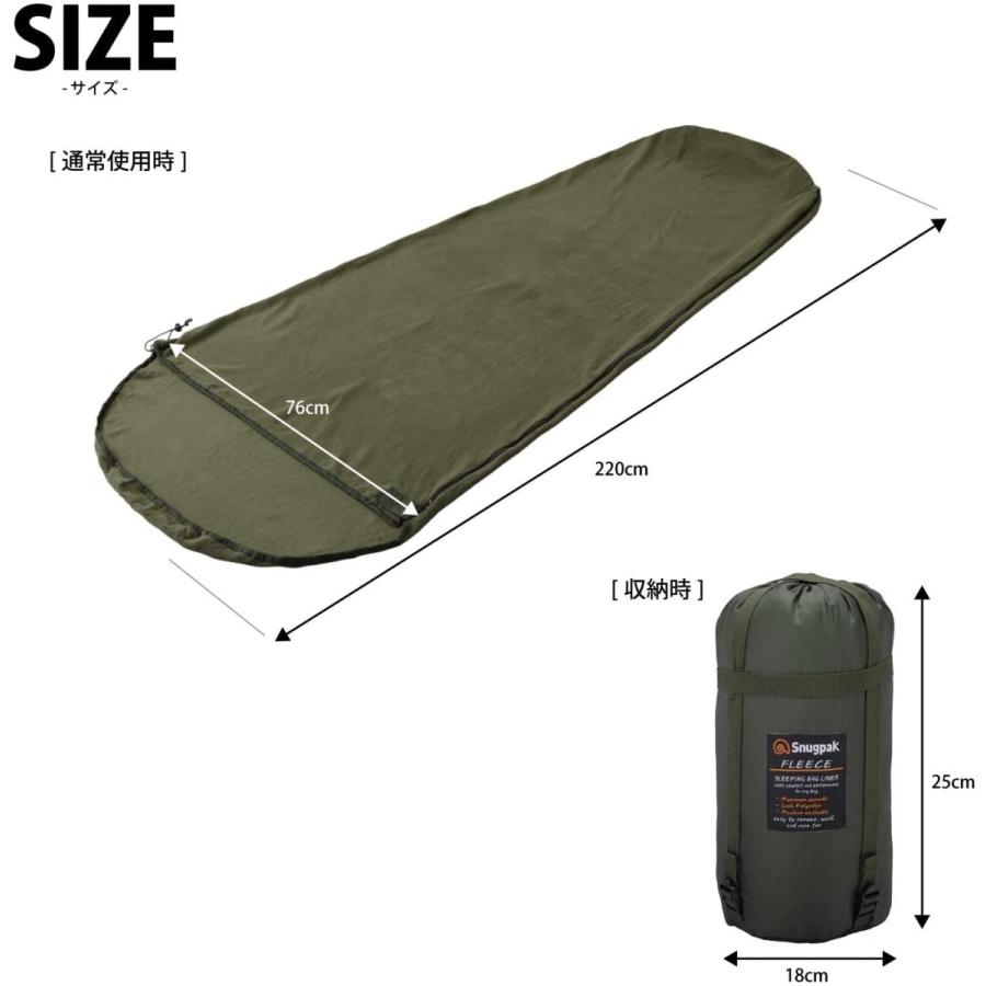Snugpak（スナグパック） フリースライナー オリーブ : グッドオープン