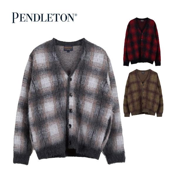 PENDLETON（ペンドルトン） カーディガン モヘア混シャギーチェック