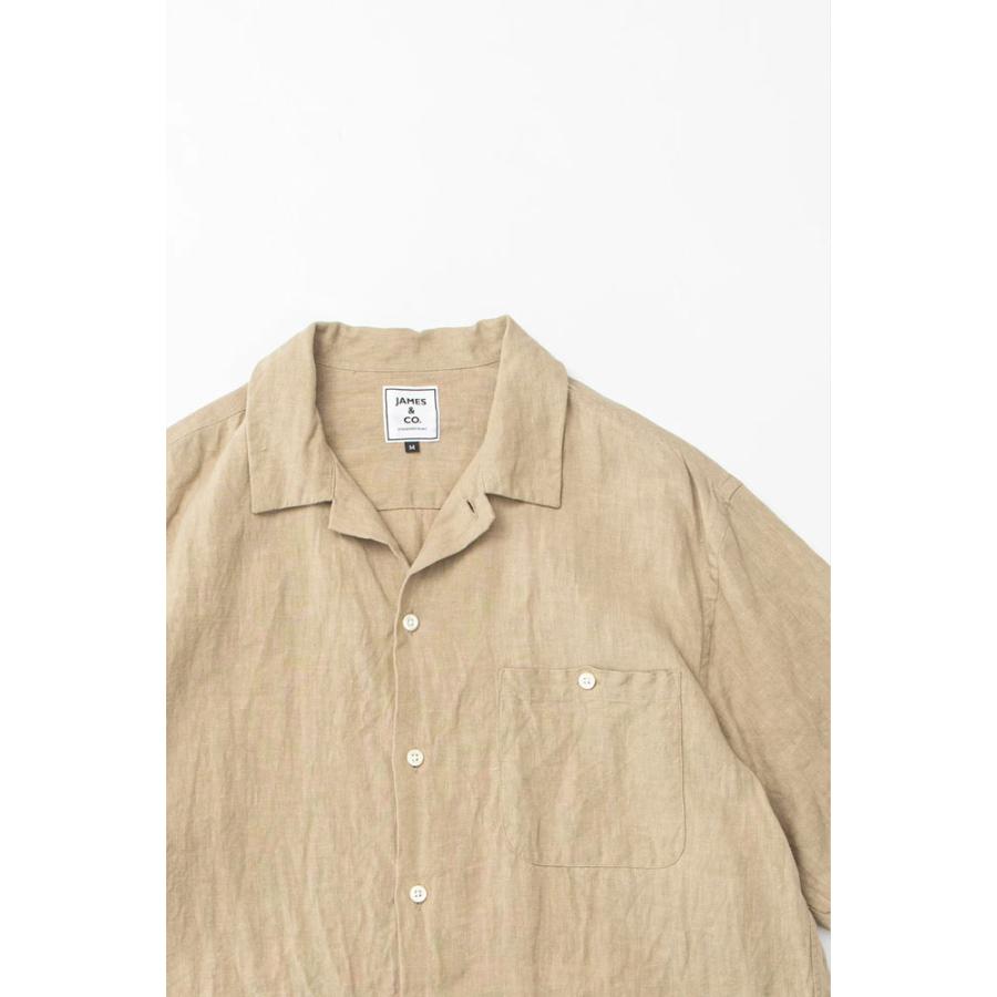 【美品】1er arrondissement リネン100% シャツジャケット レーヨンリネンツイルオーバージャケット】｜1er Arrondissement