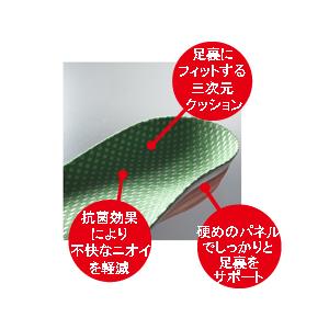 日本野鳥の会 バードウォッチング長靴 インソール ソールラック サポート｜kt-gigaweb｜02