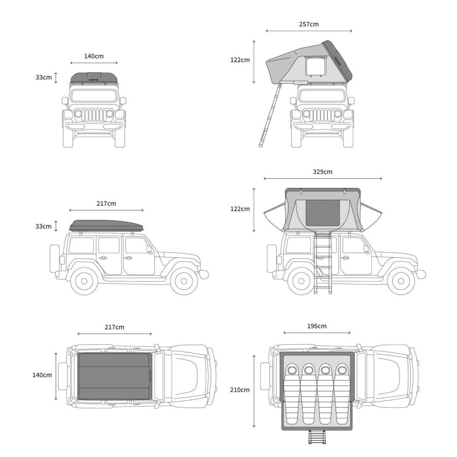 【店舗ご来店限定商品 / 取付工賃込み販売】Skycamp 3.0 White / iKamper（アイキャンパー）｜kt-gigaweb｜10