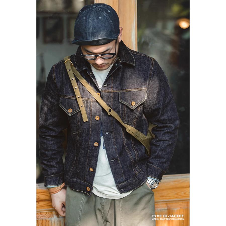 TYPE 3 デニムジャケット 復刻 ヴィンテージ Gジャン メンズ 14.8oz