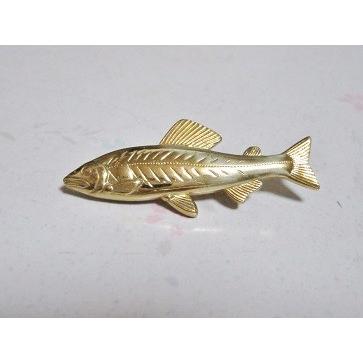 鮎（魚）の可愛い真鍮ブローチ【工房 heartヤフー店】 : 工房heart 