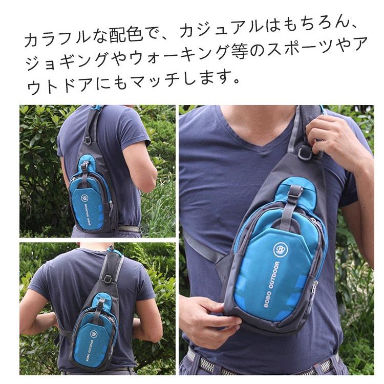ボディバッグ 撥水加工 カジュアル ストリート スポーツ アウトドア