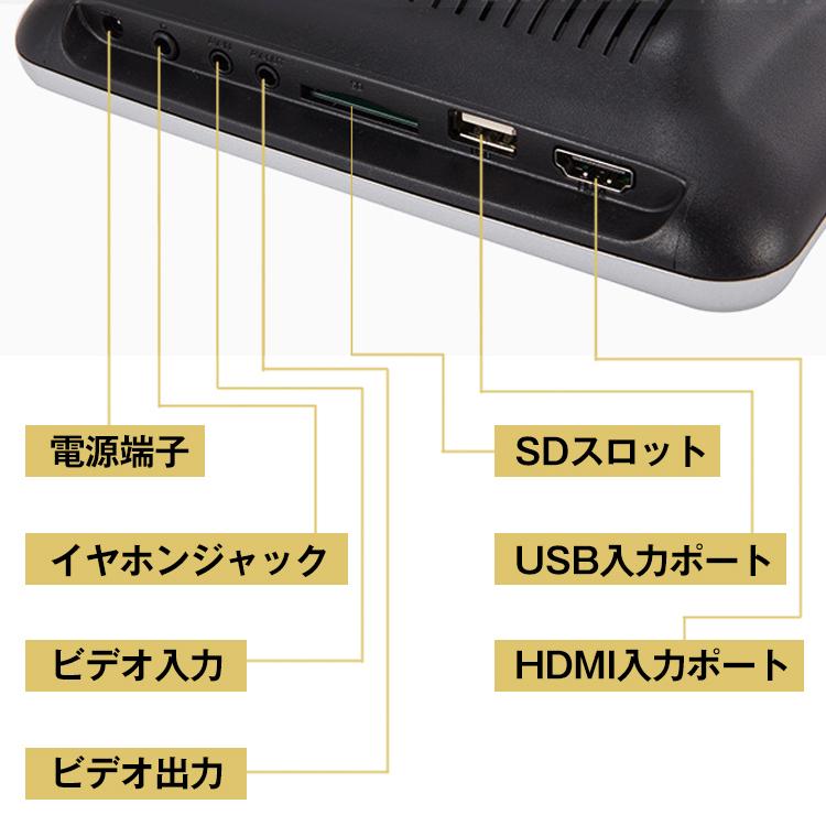 DVDプレーヤー 車載 ヘッドレスト モニター 後部座席 ポータブルDVD