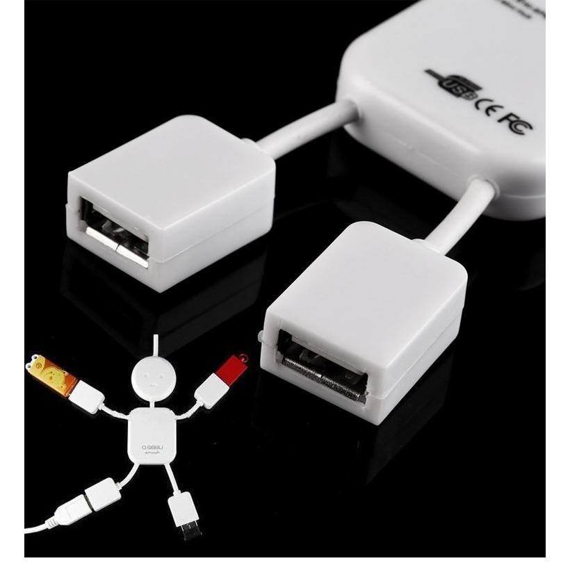 USBハブ 2個セット USB2.0対応 4個口 4ポート 人形 カワイイ 延長 分岐