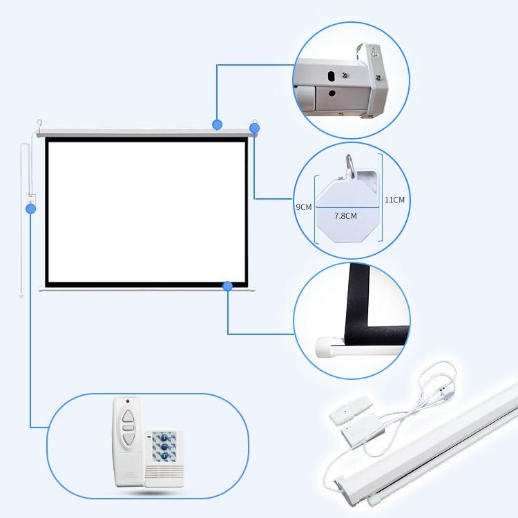 プロジェクタースクリーン 72インチ 16:9 電動 昇 降 静音 吊り下げ式 大画面 ワイド 映画 映像 ホームシアター 授業 会議 家庭 投影 動画 超大型 映画館 大画面｜kt-zkshop｜07