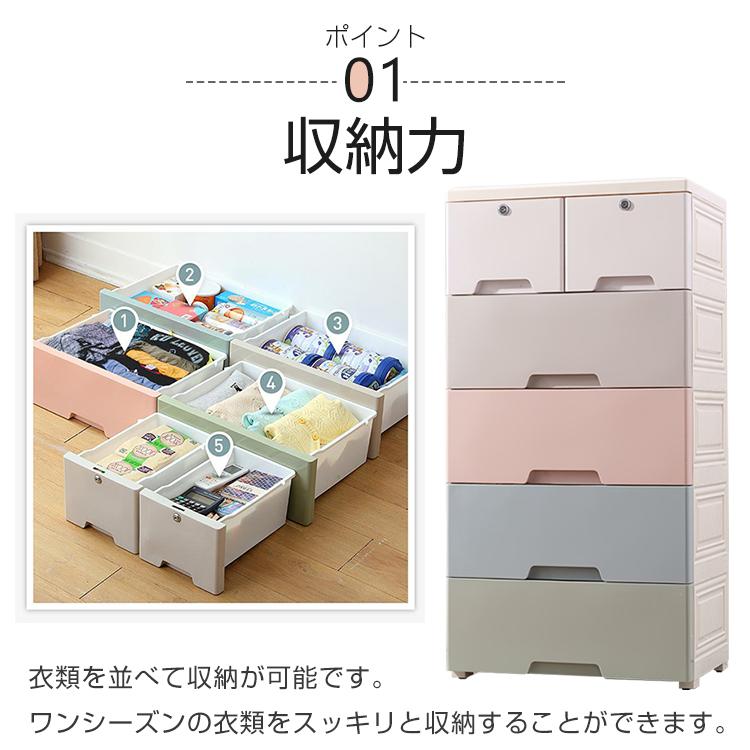 収納ボックス 収納ケース 5段 タンス 収納 ボックス 衣類 衣装