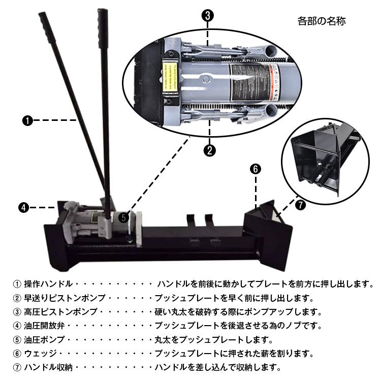 薪割り機 油圧式 手動 12t カッター 直径160mmまで対応 手動油圧 薪割り機 油圧式 手動 12t カッター 直径160mmまで対応 手動油圧