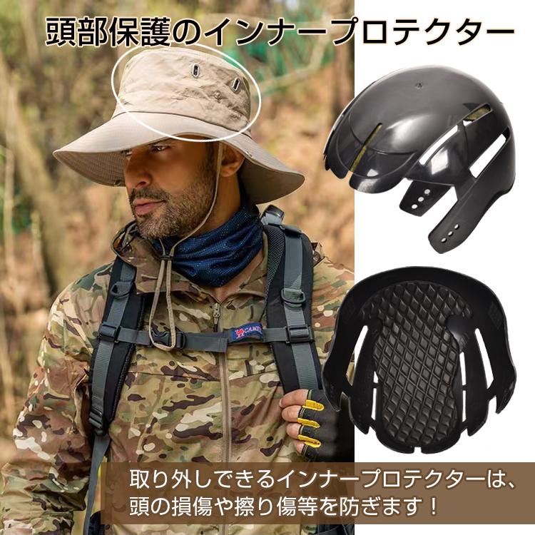 ヘルメット ハット型 自転車 ヘルメット帽子型 あご紐 軽量 登山 防災 キャンプ CE認証済 通気性 頭部保護 怪我防止 大人 UV対策 多機能 アウトドア 通勤 作業｜kt-zkshop｜07