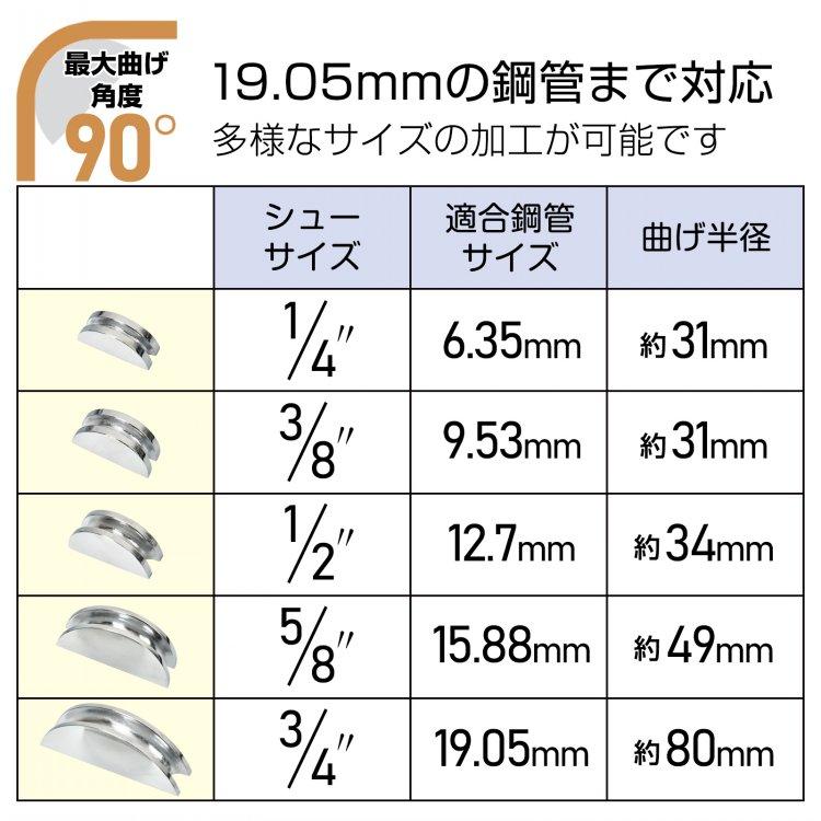 パイプベンダー ラチェット式 工具セット アルミ チューブベンダー