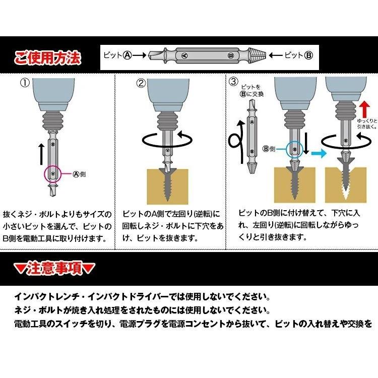 ネジはずし 電動ネジ外し ネジ切り ネジ回し 潰れたネジ 4本セット DIY