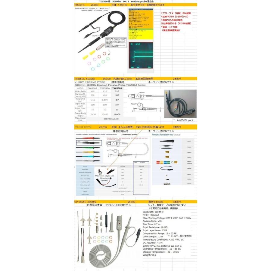 CP3501R/pro 500Mhz 10：1 プローブ（readout付、税・送料込