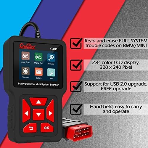 Creator C410 OBD2 Scanner for BMW Mini EPB ABS SRS DPF Oil Reset CBS