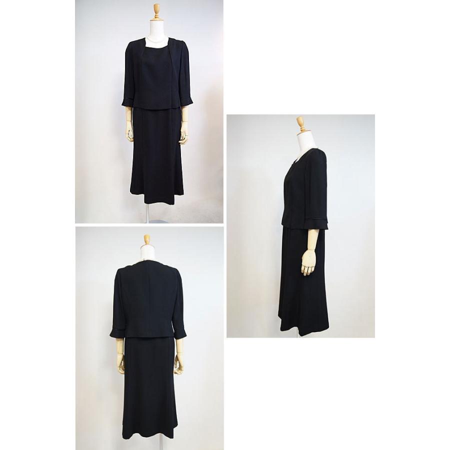 クレール　シャロンR1-55191◆ジャケット・ワンピースのセット【礼服・喪服】【卒業式・卒園式・入学式・謝恩会】ブラックフォーマル　アンサンブル7号〜15号の画像