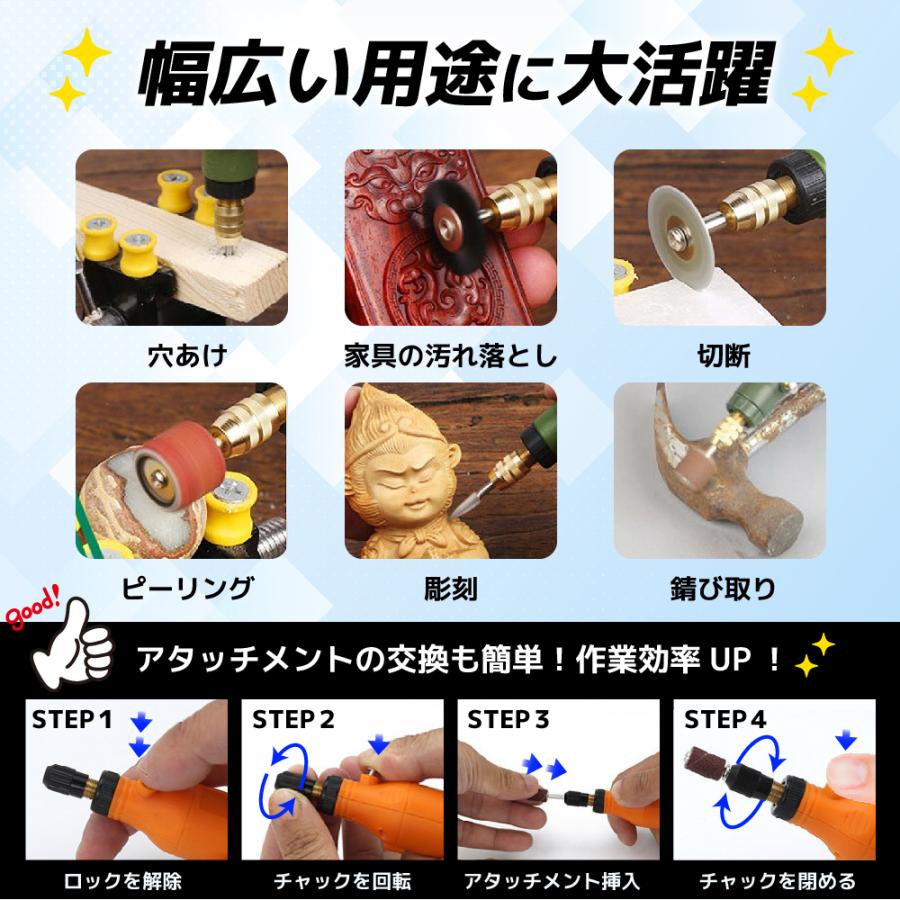 最新モデル ミニルーター 充電式 24個 ビット セット 5段変速