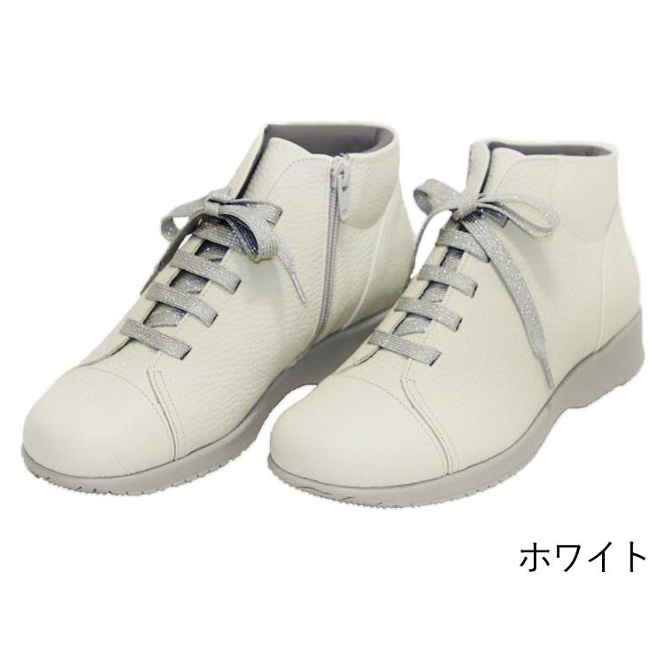 M.&KYOKO ミスキョウコ スニーカー 4E ハイカットレザー M.&KYOKO ミスキョウコ スニーカー 4E ハイカットレザー