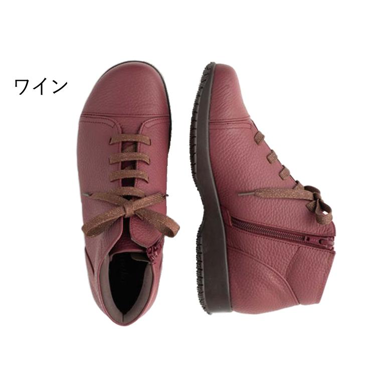 M.&KYOKO ミスキョウコ スニーカー 4E ハイカットレザー M.&KYOKO ミスキョウコ スニーカー 4E ハイカットレザー