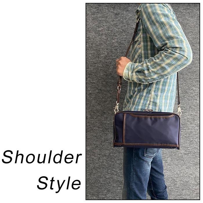 ショルダーバッグ セカンドポーチ 33763 【送料無料 SALE】 bag カジュアルバッグ メンズ A5 2way ナイロン 軽量 街持ち 旅行 黒 紺 ブレザークラブ BLAZER CLUB | BLAZER CLUB | 01