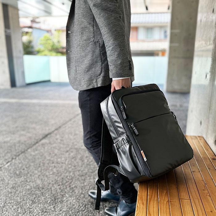 ビジネスリュック ビジネスバッグ 42585 【送料無料 SALE】 バッグ bag リュックサック マチ拡張 B4 軽い 軽量 撥水 ブランド 通勤 黒 black ブラック 黒 gift | MAGNUM（バッグ）