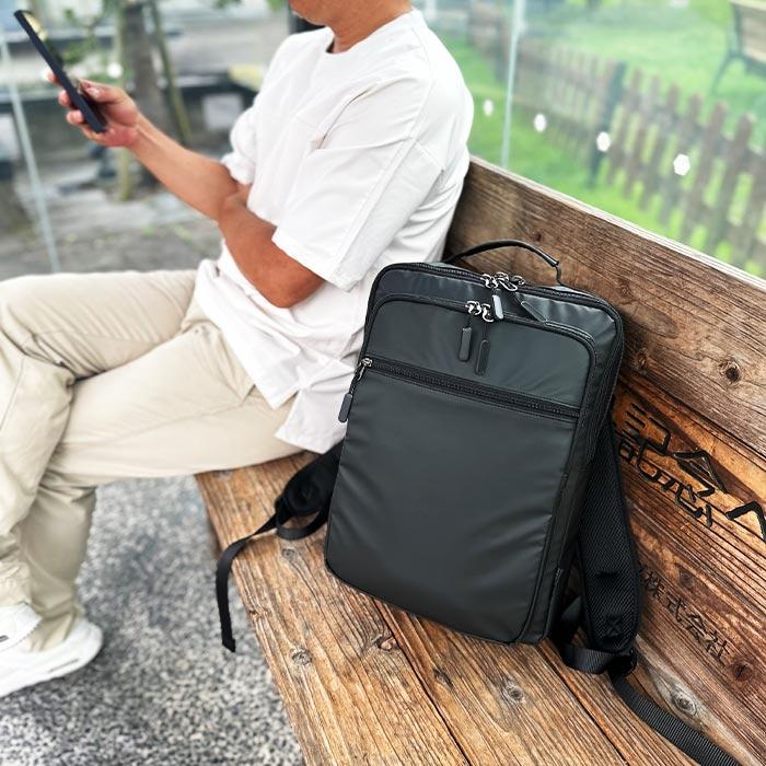 ビジネスリュック ビジネスバッグ 42590 【北海道も送料無料 SALE】 かばん 鞄 bag ブラック black 黒色 リュックサック メンズ B4ファイル 軽量 軽い 撥水 ２層 | BLAZER CLUB | 07