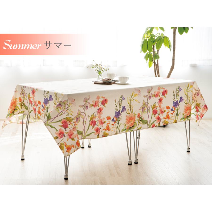 花柄撥水 テーブルクロス（150×150cm） / 送料無料 スペイン製
