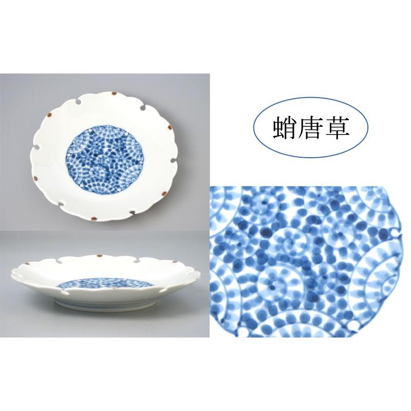 有田焼 雪輪5寸銘々皿 【5,000円以上送料無料】 伯父山窯 丸皿 お皿 和