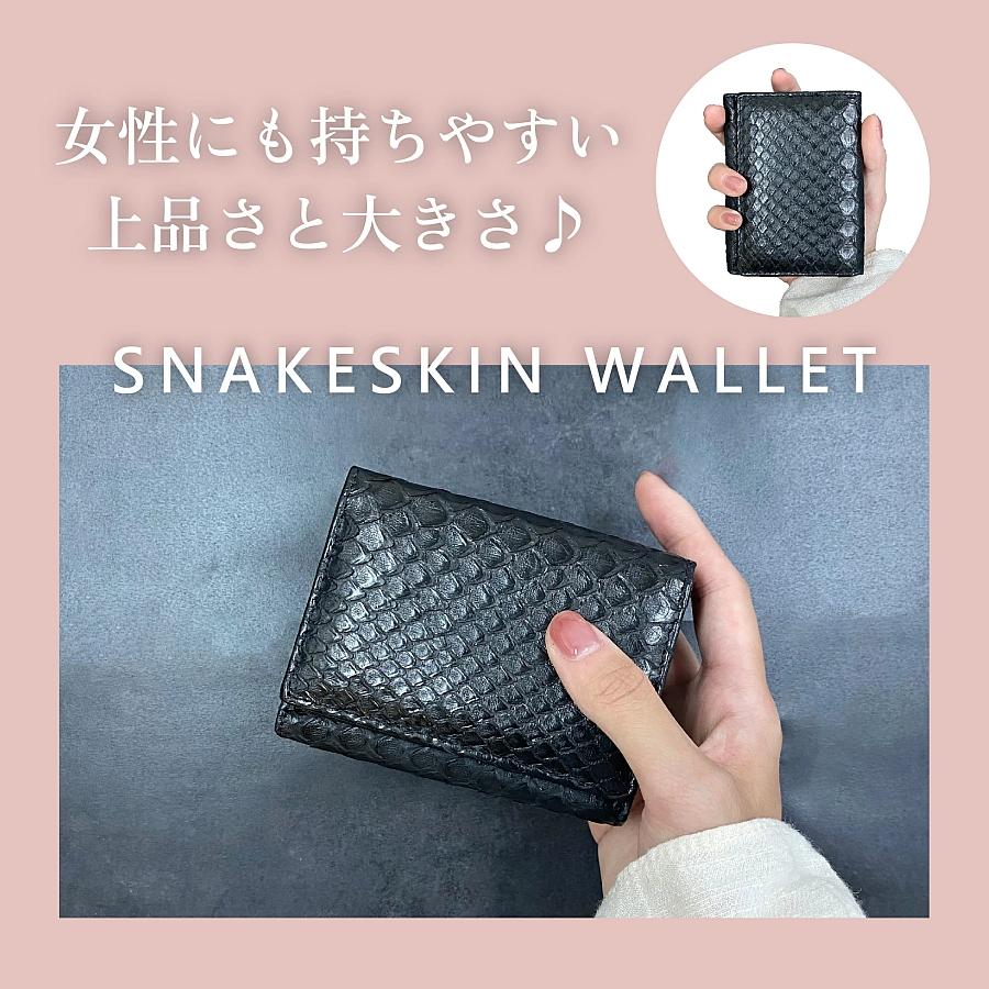 パイソン革三つ折り財布 BTR-PS001 【送料無料 SALE】 Wallet 金