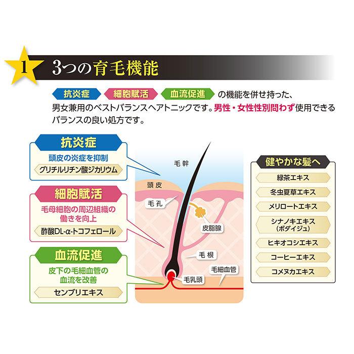 カペリオ 【送料無料 SALE】 男女兼用 ベストバランスヘアトニック 120ml 育毛 薄毛 AGA 脱毛症 頭皮 抜け毛 抗炎症 CAPELIO 中部薬品 医薬部外品 セール |  | 01