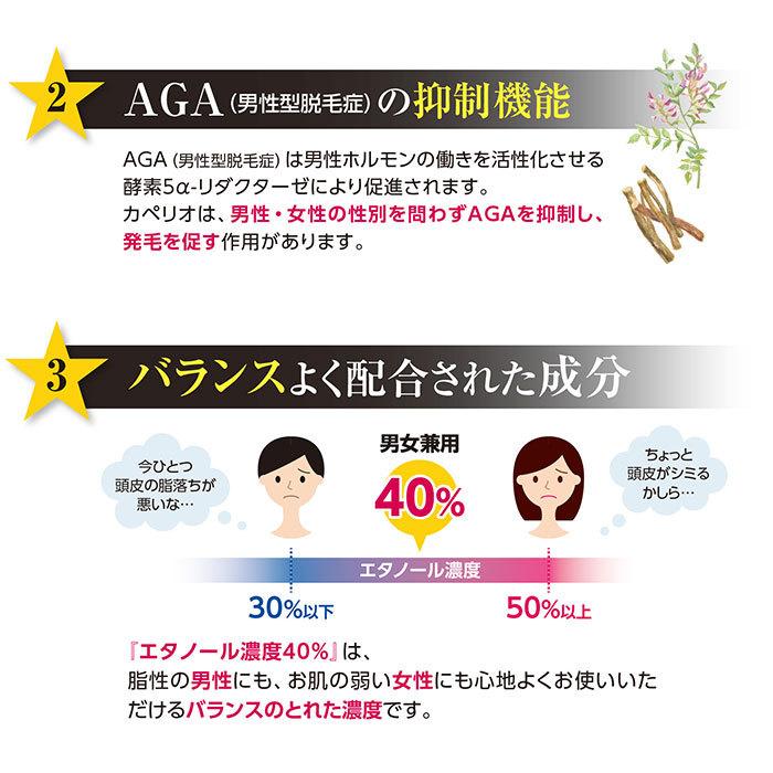 カペリオ 【送料無料 SALE】 男女兼用 ベストバランスヘアトニック 120ml 育毛 薄毛 AGA 脱毛症 頭皮 抜け毛 抗炎症 CAPELIO 中部薬品 医薬部外品 セール |  | 02