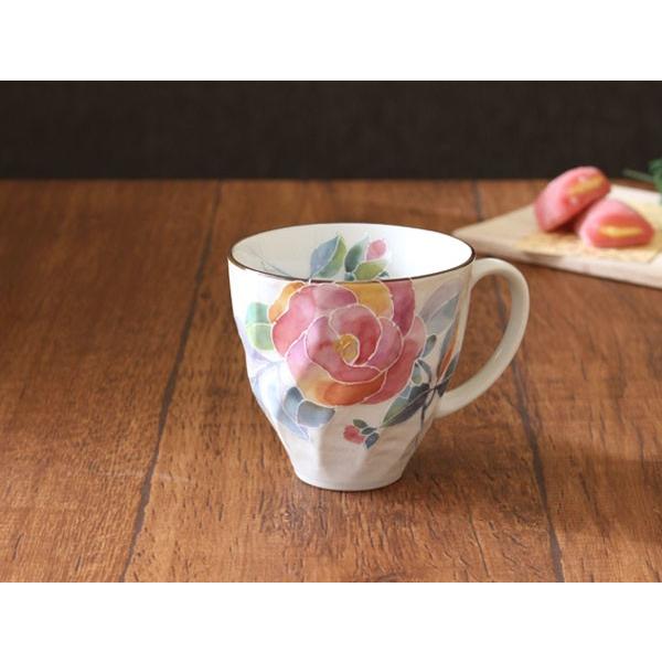 セラミック藍 花ことばマグカップ ばら (2個組)【5,000円以上送料無料