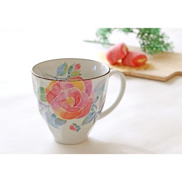 セラミック藍 花ことばマグカップ ばら (2個組)【5,000円以上送料無料