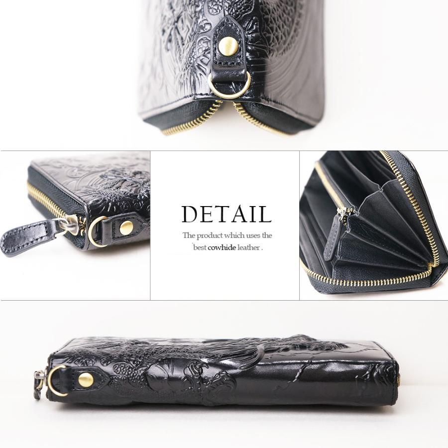 1月入荷分 Dragonラウンドロングウォレット ブラック色 DO-001 【送料